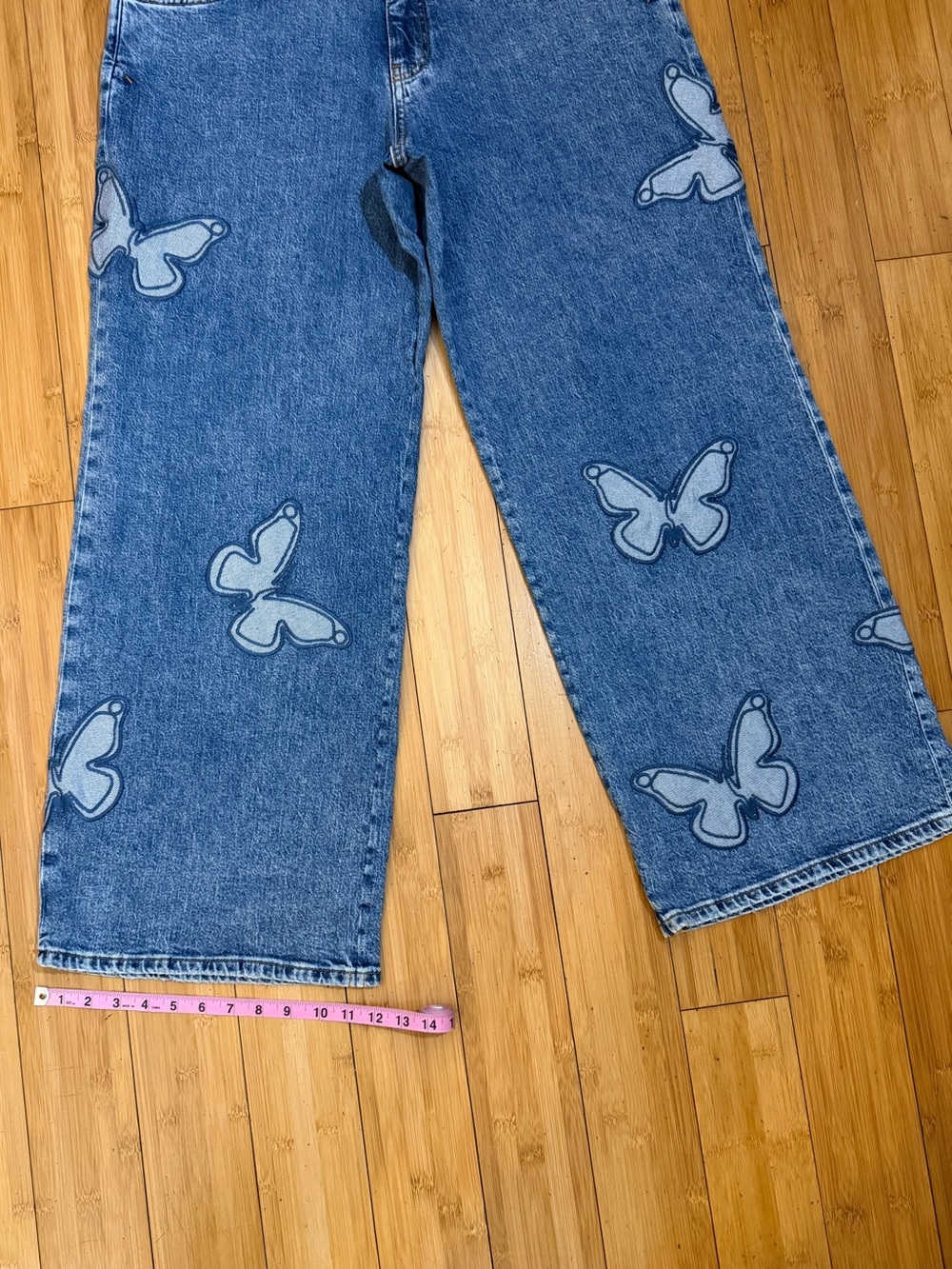 Anthropologie Pilcro Butterfly Low-Slung Wide-Leg Jeans Size 33 - Picture 12 of 14